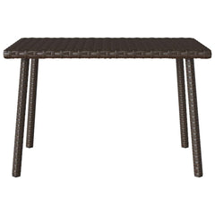 vidaXL Garden Coffee Table Rectangular Brown 60x40x37 cm Poly Rattan 4