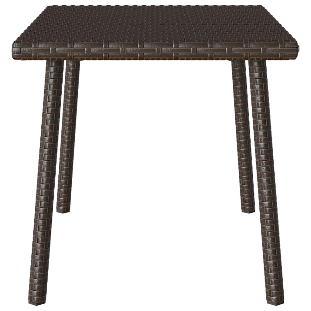 vidaXL Garden Coffee Table Rectangular Brown 60x40x37 cm Poly Rattan 5