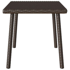 vidaXL Garden Coffee Table Rectangular Brown 60x40x37 cm Poly Rattan 5