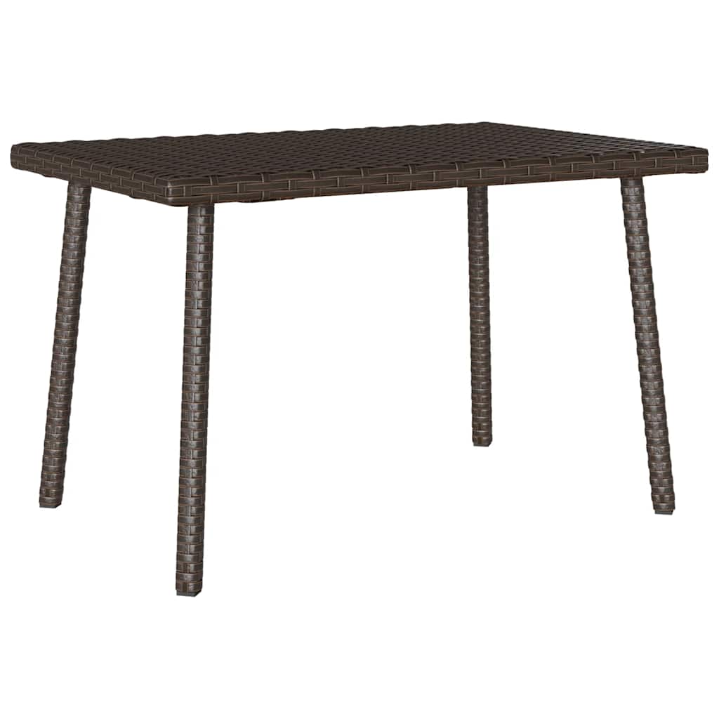 vidaXL Garden Coffee Table Rectangular Brown 60x40x37 cm Poly Rattan 6