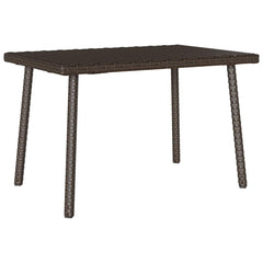 vidaXL Garden Coffee Table Rectangular Brown 60x40x37 cm Poly Rattan 6