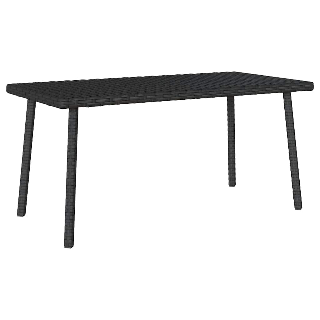 vidaXL Garden Coffee Table Rectangular Black 80x40x37 cm Poly Rattan 2