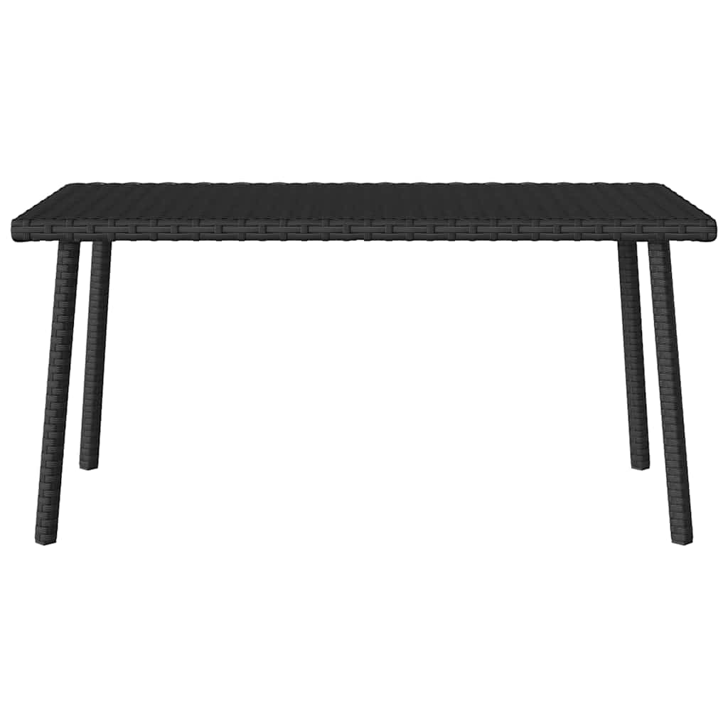 vidaXL Garden Coffee Table Rectangular Black 80x40x37 cm Poly Rattan 4