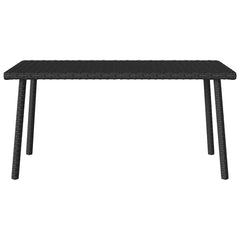 vidaXL Garden Coffee Table Rectangular Black 80x40x37 cm Poly Rattan 4