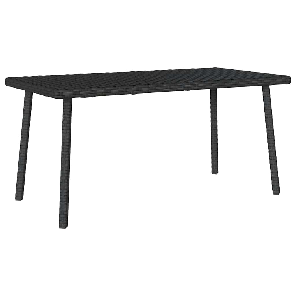 vidaXL Garden Coffee Table Rectangular Black 80x40x37 cm Poly Rattan 6