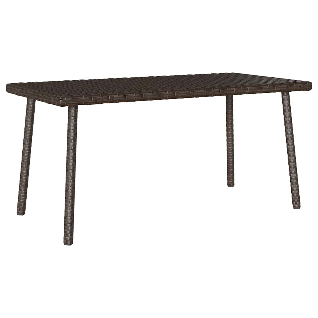 vidaXL Garden Coffee Table Rectangular Brown 80x40x37 cm Poly Rattan 2