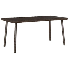 vidaXL Garden Coffee Table Rectangular Brown 80x40x37 cm Poly Rattan 2