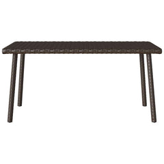 vidaXL Garden Coffee Table Rectangular Brown 80x40x37 cm Poly Rattan 4