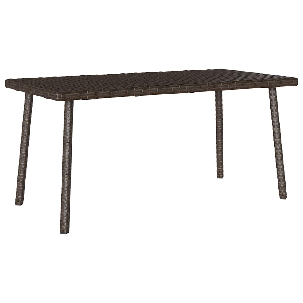 vidaXL Garden Coffee Table Rectangular Brown 80x40x37 cm Poly Rattan 6