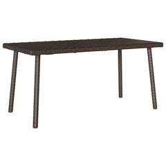 vidaXL Garden Coffee Table Rectangular Brown 80x40x37 cm Poly Rattan 6