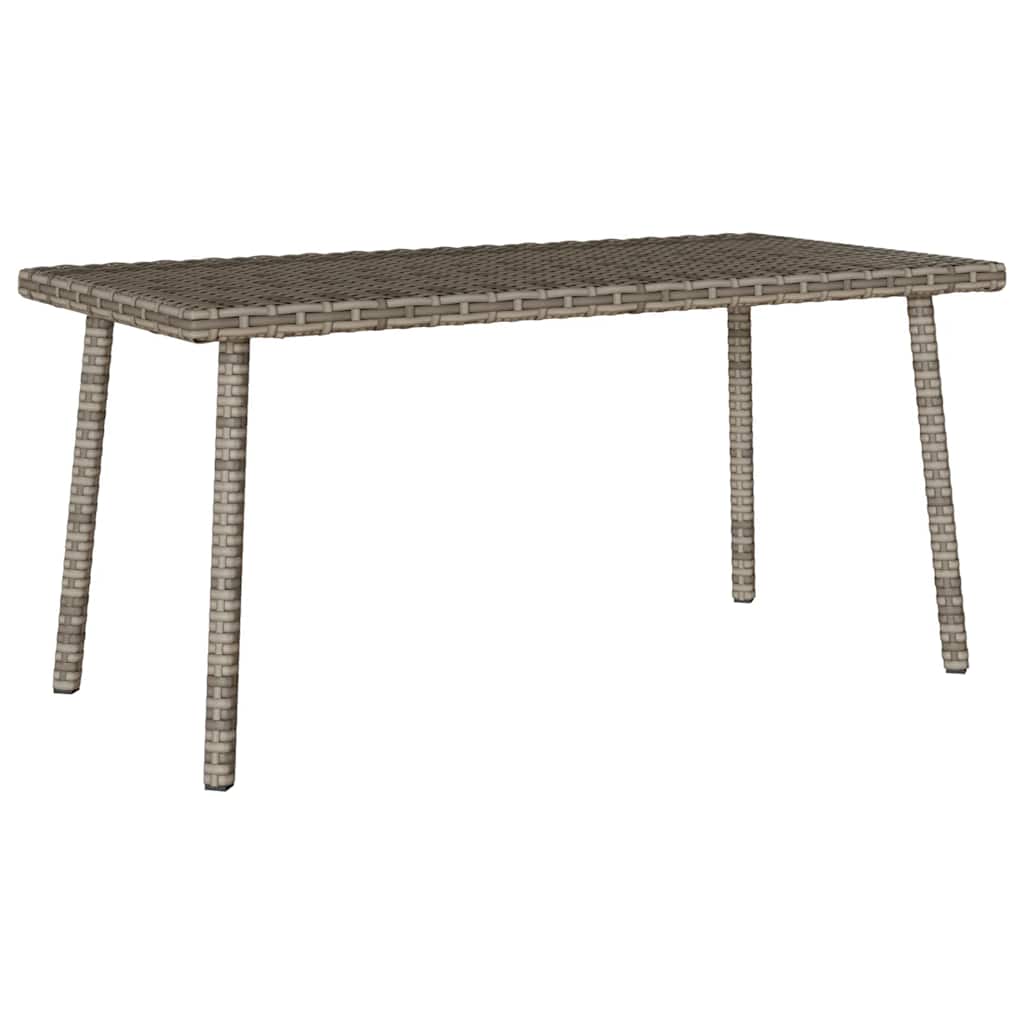 vidaXL Garden Coffee Table Rectangular Grey 80x40x37 cm Poly Rattan 2