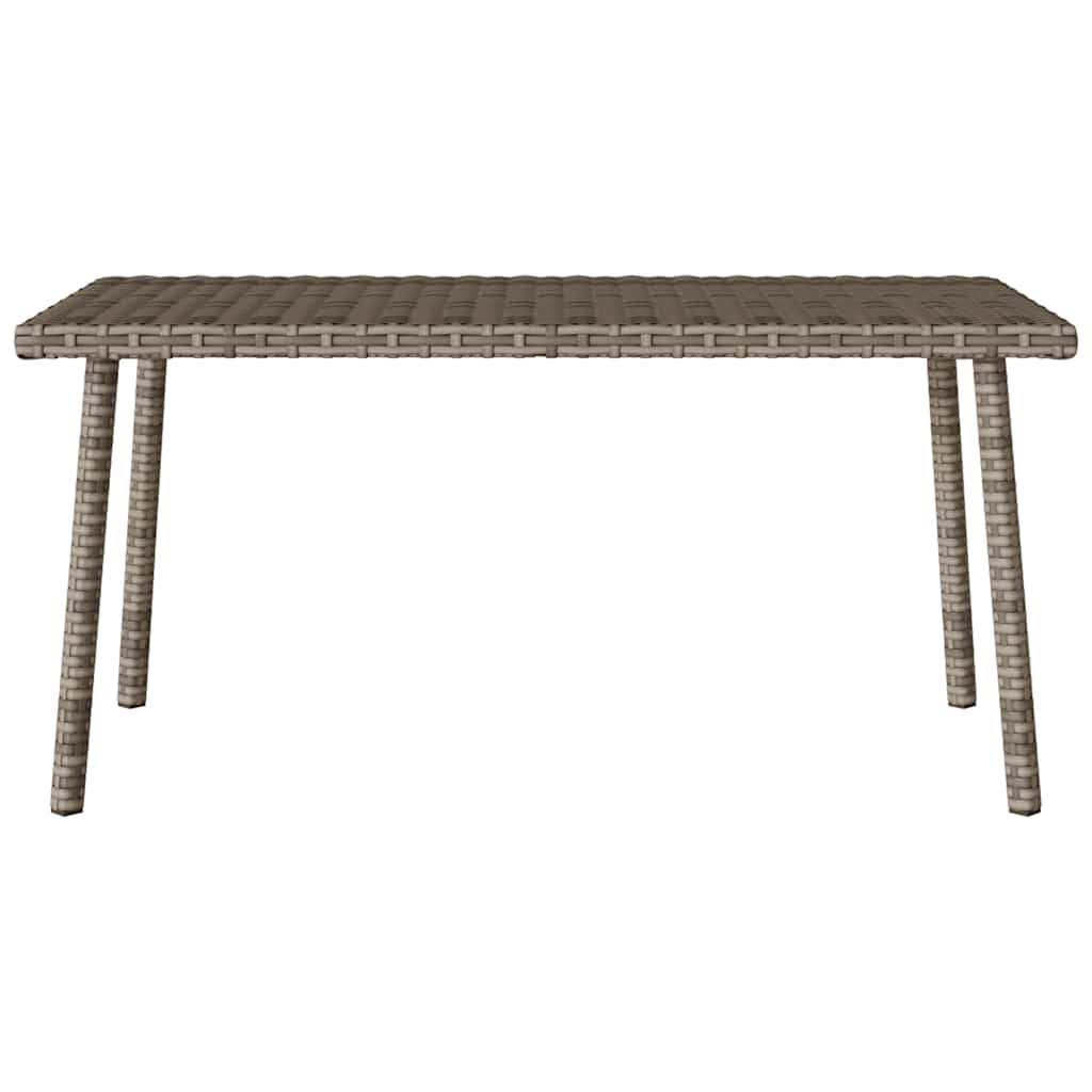vidaXL Garden Coffee Table Rectangular Grey 80x40x37 cm Poly Rattan 4