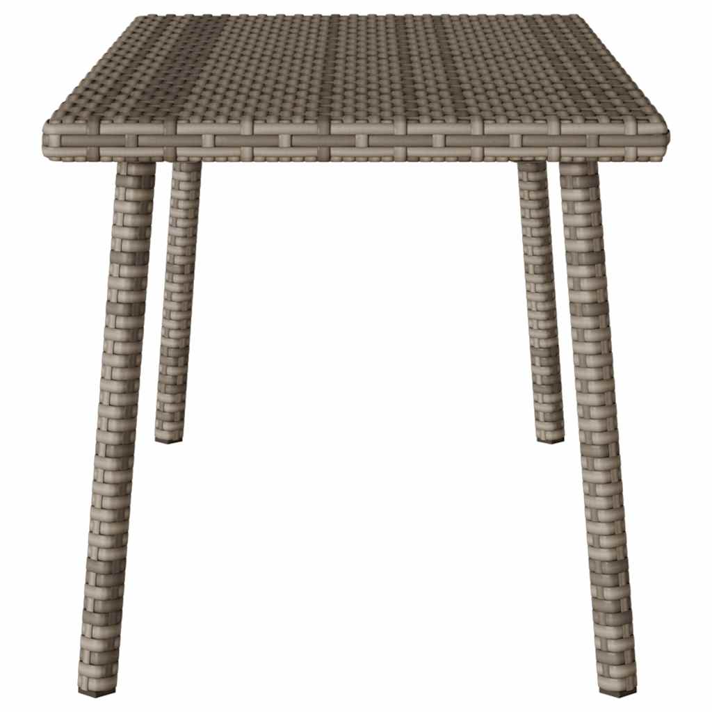 vidaXL Garden Coffee Table Rectangular Grey 80x40x37 cm Poly Rattan 5