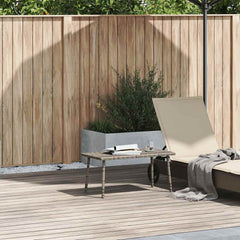 vidaXL Garden Coffee Table Rectangular Grey 80x40x37 cm Poly Rattan 1