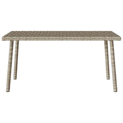 vidaXL Garden Coffee Table Rectangular Light Grey 80x40x37 cm Poly Rattan 4
