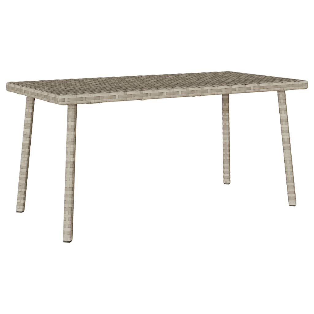 vidaXL Garden Coffee Table Rectangular Light Grey 80x40x37 cm Poly Rattan 6