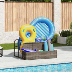 Poolside Float Storage Poly Rattan in Grey