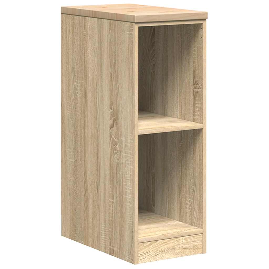 vidaXL Garage Storage Cabinet Sonoma Oak 30x51x85 cm Solid Wood Pine 2