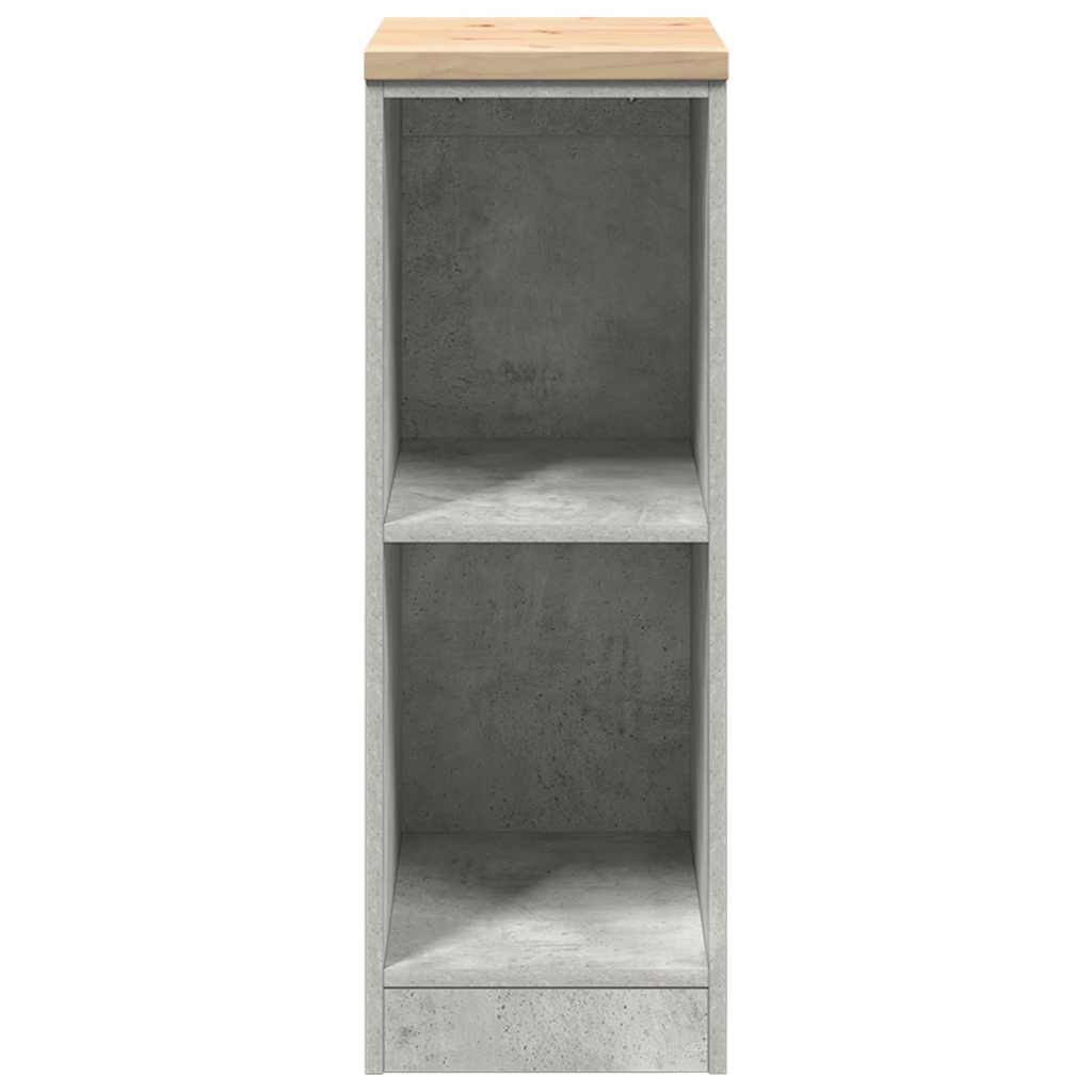 vidaXL Garage Storage Cabinet Concrete Grey 30x51x85 cm Solid Wood Pine 5