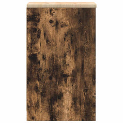 vidaXL Garage Storage Cabinet Smoked Oak 30x51x85 cm Solid Wood Pine 6