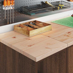 vidaXL Garage Storage Cabinet Brown Oak 30x51x85 cm Solid Wood Pine 4