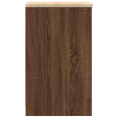 vidaXL Garage Storage Cabinet Brown Oak 30x51x85 cm Solid Wood Pine 6