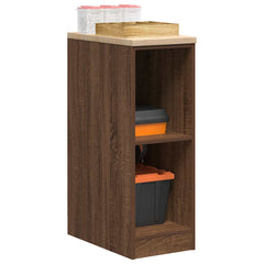 vidaXL Garage Storage Cabinet Brown Oak 30x51x85 cm Solid Wood Pine 1