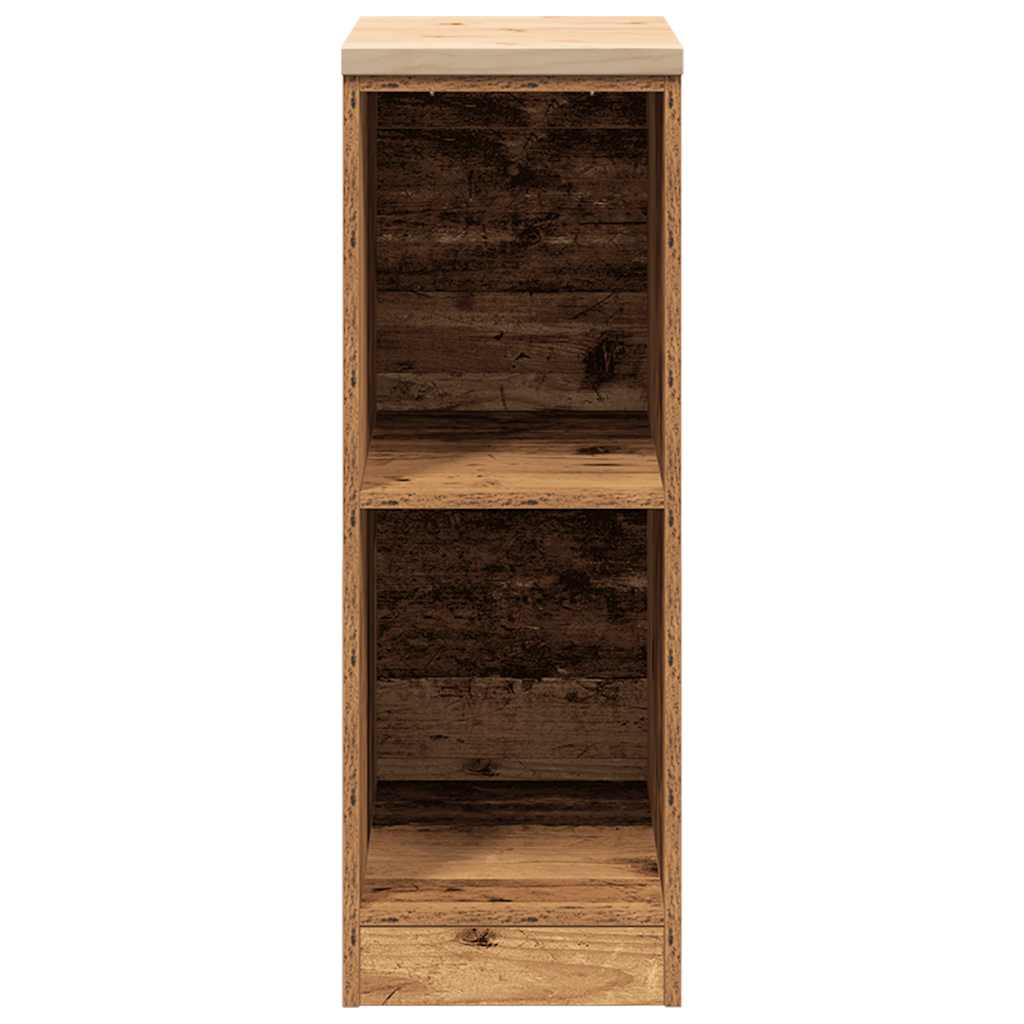 vidaXL Garage Storage Cabinet Old Wood 30x51x85 cm Solid Wood Pine 5
