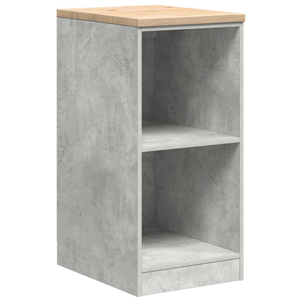 vidaXL Garage Storage Cabinet Concrete Grey 40x51x85 cm Solid Wood Pine 2