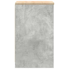 vidaXL Garage Storage Cabinet Concrete Grey 40x51x85 cm Solid Wood Pine 6