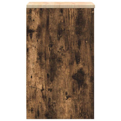 vidaXL Garage Storage Cabinet Smoked Oak 40x51x85 cm Solid Wood Pine 6