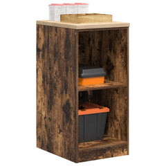 vidaXL Garage Storage Cabinet Smoked Oak 40x51x85 cm Solid Wood Pine 1