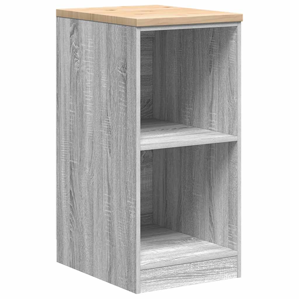 vidaXL Garage Storage Cabinet Grey Sonoma 40x51x85 cm Solid Wood Pine 2
