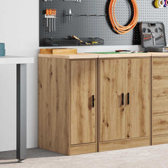 vidaXL Garage Storage Cabinet Artisan Oak 30x51x85 cm Solid Wood Pine 1