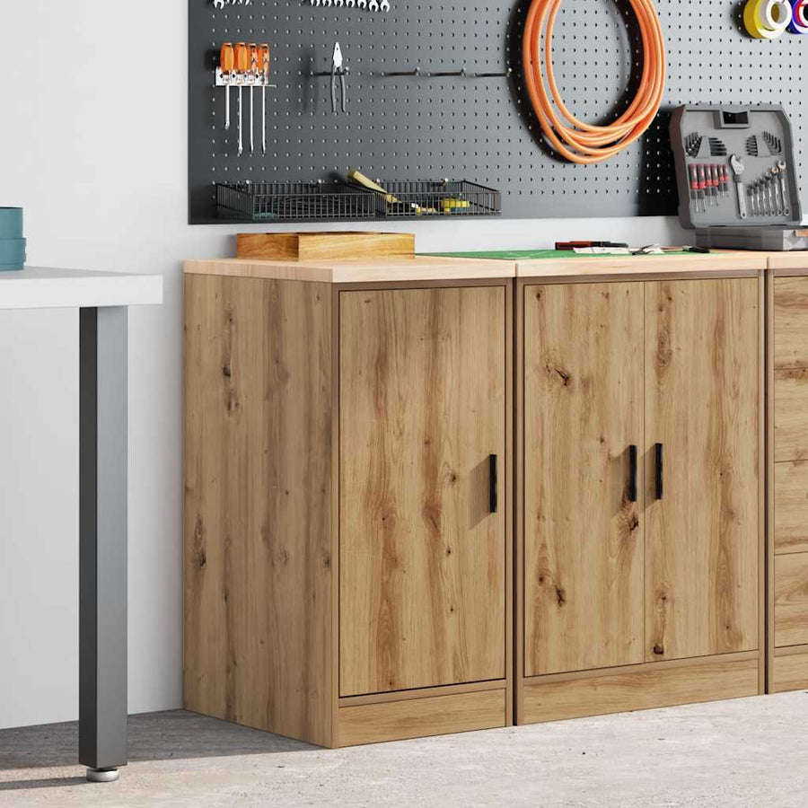 Garage Storage Cabinet Artisan Oak Solid Wood Pine