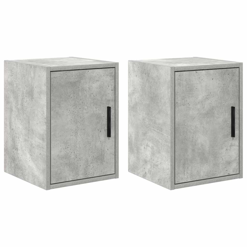 vidaXL Garage Wall Cabinets 2 pcs Concrete Grey Engineered Wood 2
