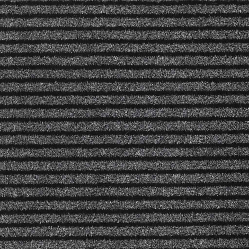 vidaXL Doormat Stripe Black and Grey 90x150 cm 6
