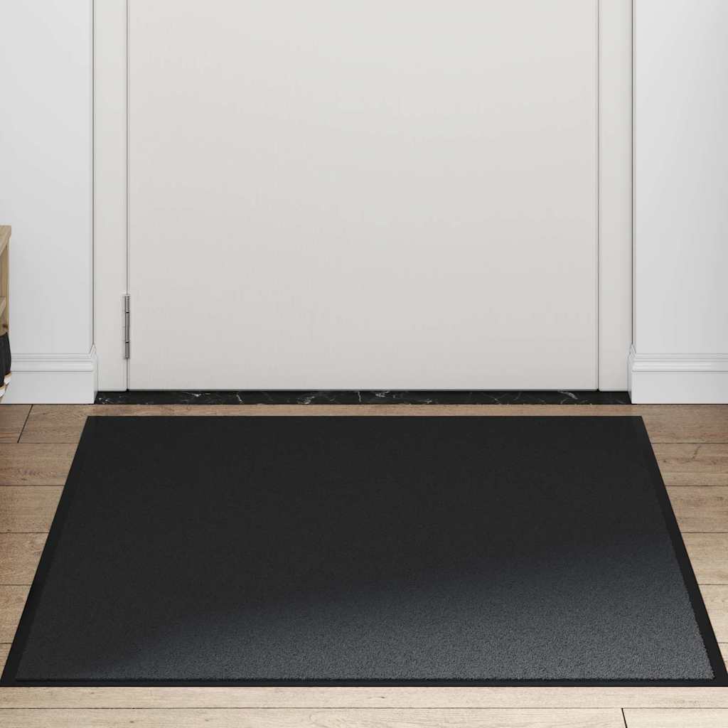vidaXL Doormat Black 90x150 cm 2