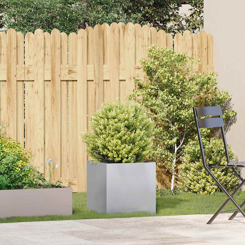 vidaXL Planter 40x40x40 cm Galvanised Steel 3