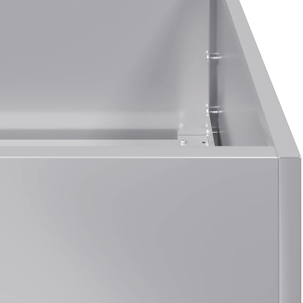 vidaXL Planter 40x40x40 cm Galvanised Steel 6