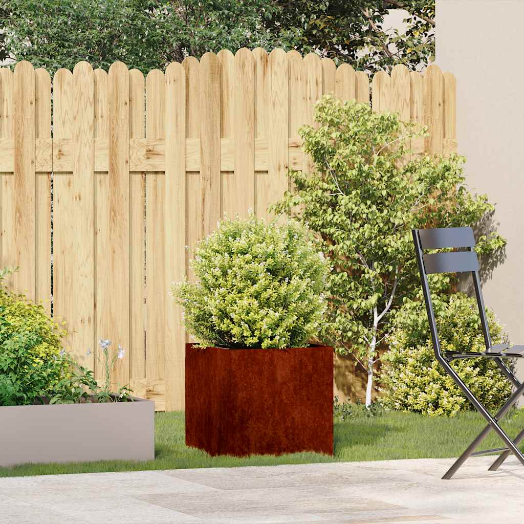 vidaXL Garden Planter Rusty 40 x 40 x 40 cm 1