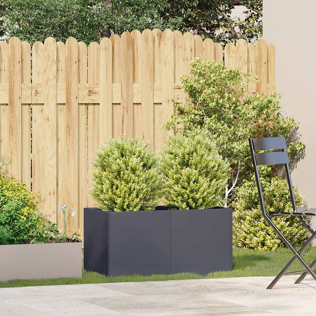 vidaXL Planter Anthracite 80x40x40 cm Cold-rolled Steel 3