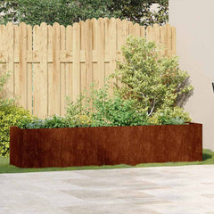 vidaXL Garden Planter Rusty 200 x 40 x 40 cm 1