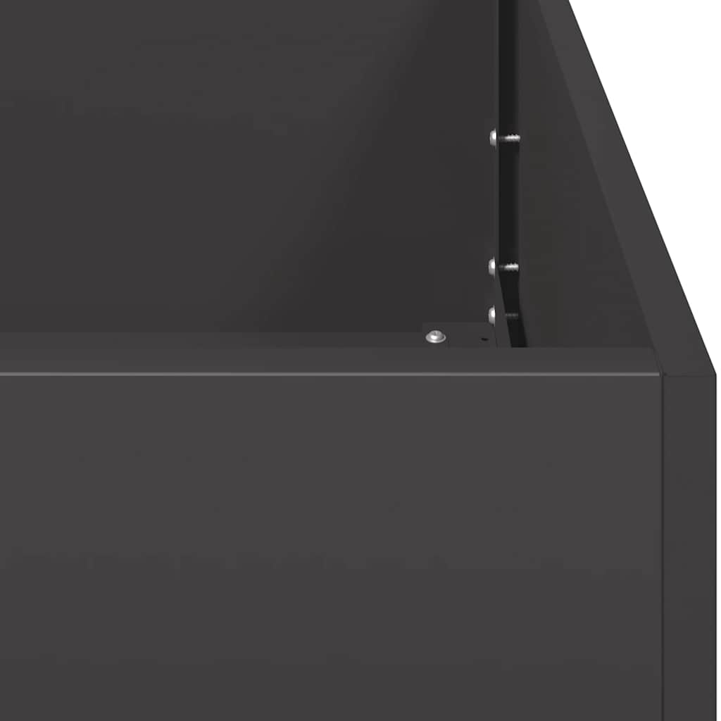 vidaXL Planter Black 40x40x80 cm Cold-rolled Steel 6