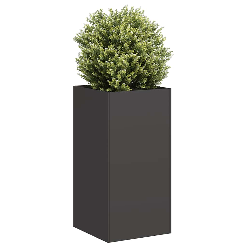 vidaXL Planter Black 40x40x80 cm Cold-rolled Steel 1