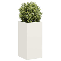 vidaXL Planter White 40x40x80 cm Cold-rolled Steel 1