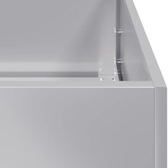 vidaXL Planter 40x40x80 cm Galvanised Steel 6