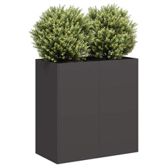 Planter 80x40x80 cm Cold-rolled Steel Black