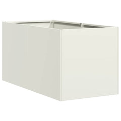 vidaXL Planter White 40x80x40 cm Cold-rolled Steel 2