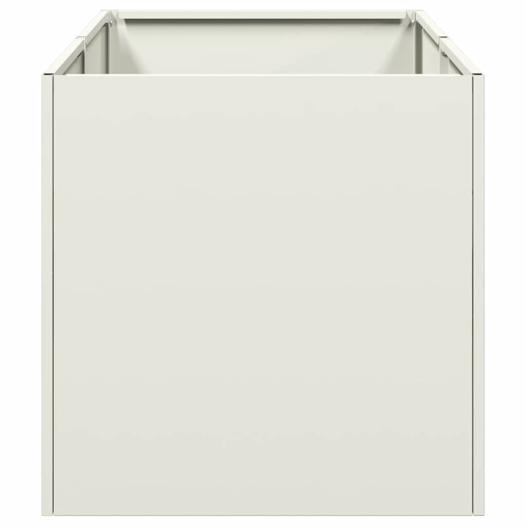 vidaXL Planter White 40x80x40 cm Cold-rolled Steel 4